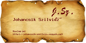 Johancsik Szilvió névjegykártya